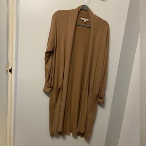 Open Cardigan Duster Length Sweater Sz L